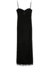 Nissa Crystal-embellishment Maxi Dress In Black