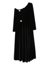 Nissa Crystal-embellishment Midi Dress In Black