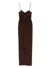 Nissa Cut-out Maxi Dress In Brown