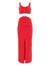 Nissa Cut-out Maxi Dress In Red