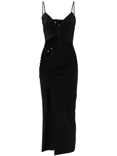 Nissa Cut-out Midi Dress In Black