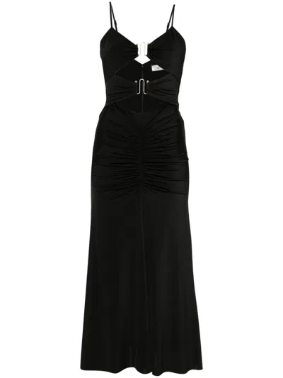 Nissa Cut-out Midi Dress In Black