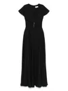 Nissa Decorative-button Maxi Dress