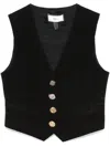Nissa Decorative-buttons Waistcoat In Black
