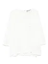 Nissa Draped-detailed Blouse In Weiss