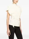 Nissa Draped Top In White