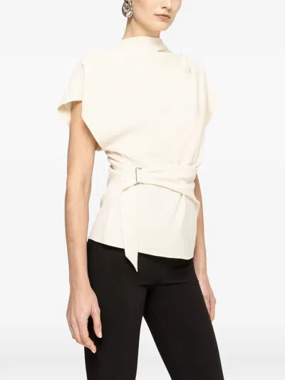 Nissa Draped Top In White