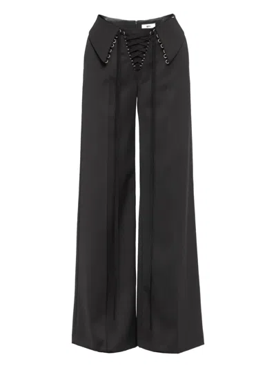Nissa Drawstring-detail Pants In Black