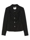 Nissa Embellished Button-detail Jacket In Black