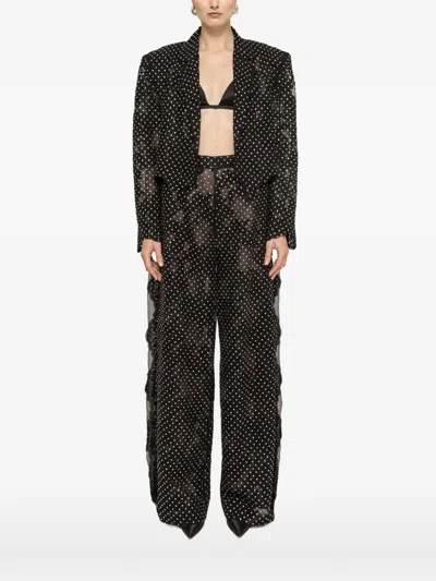 Nissa Embellished Cropped Blazer In Black