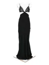 Nissa Embellished Cut-out Maxi Dress In Black
