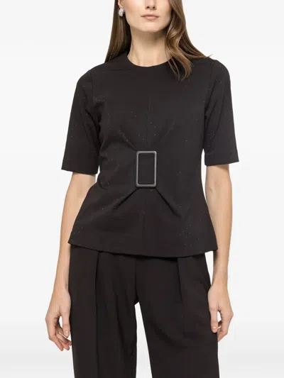 Nissa Embellished Top In Black