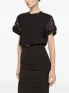 Nissa Embroidered T-shirt In Black