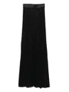 Nissa Pleated Embellished Maxi Skirt In Black