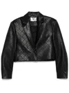 NISSA FAUX-LEATHER BLAZER