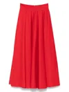 Nissa Flared Skirt In Red
