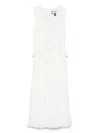 Nissa Floral-appliqué Gown In White