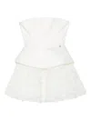 Nissa Floral-detail Peplum Mini Dress In White