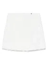 Nissa Floral-jacquard Skirt In White