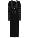 Nissa Floral-lace Maxi Dress In Black