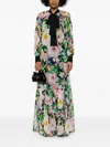 Nissa Floral-print Maxi Dress In Pink