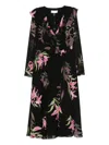Nissa Floral-print Midi Dress In Multi