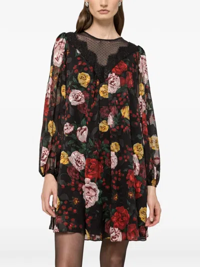 Nissa Floral-print Mini Dress In Multi