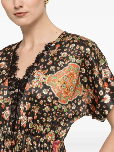 Nissa Floral-print Viscose Dress In Multi