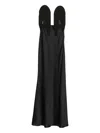 Nissa Fringe-embellished Maxi Dress In Black