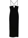 Nissa Hardware-detailed Midi Dress In Black