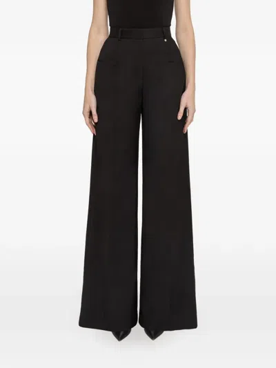 Nissa High-rise Wide-leg Palazzo Pants In Black