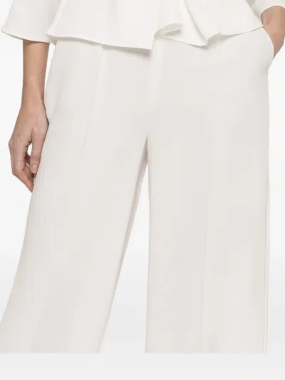 Nissa High-waisted Crepe Trousers In White