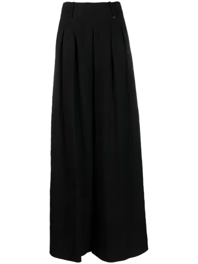 Nissa High-waisted Flared Trousers In Black