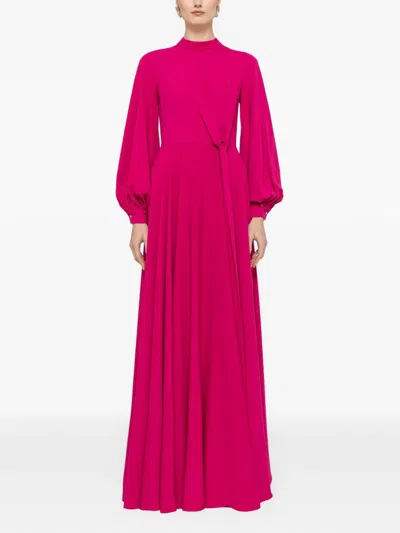 Nissa High-neck Maxi Dress In Pink