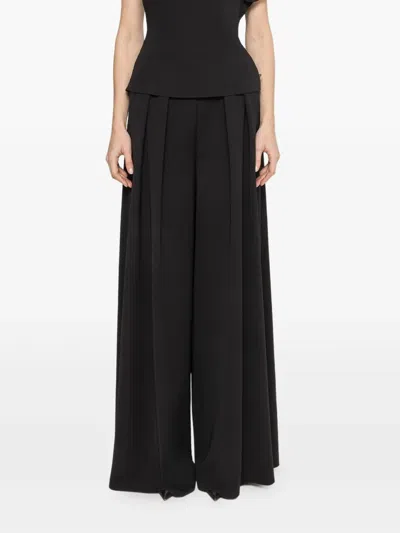 Nissa High-rise Palazzo Trousers In Black