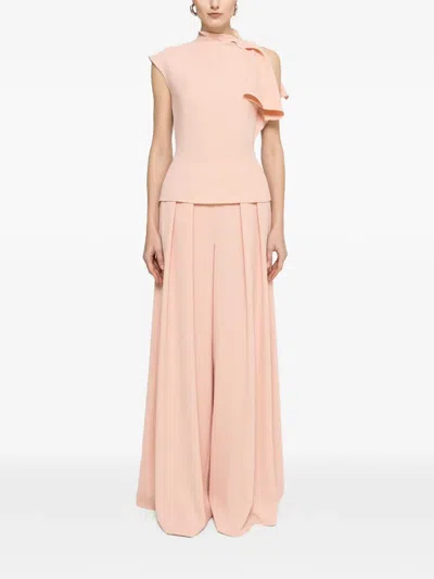 Nissa High-rise Pallazo Trousers In Pink