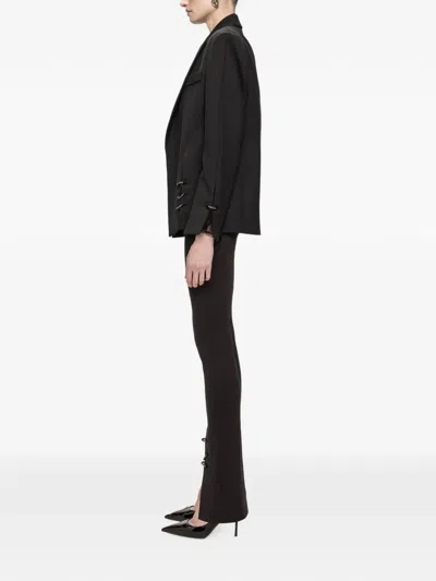 Nissa High-rise Viscose-blend Pants In Black