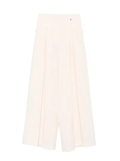 Nissa High-waist Wide-leg Pants In White