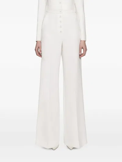 Nissa High-waist Wide-leg Pants In White