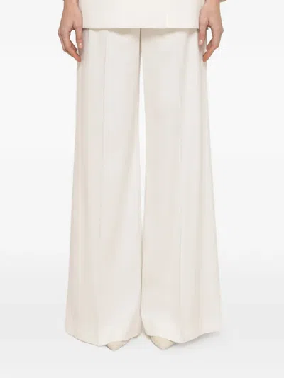 Nissa High-waisted Wide-leg Trousers In White