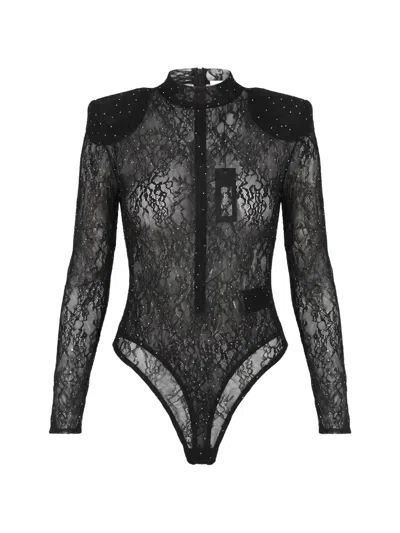 Nissa Lace Bodysuit In Yellow