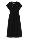 Nissa Lace-detailed Midi Dress In Black