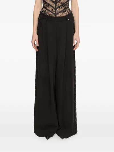 Nissa Lace Insert Trousers In Black