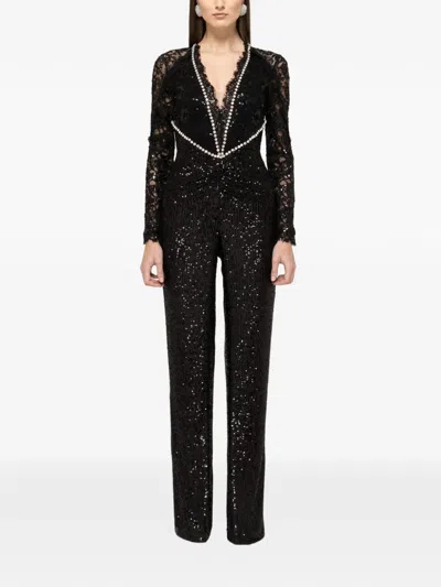 Nissa Lace Jumpsuit In Black