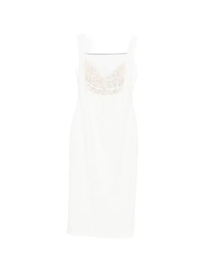 Nissa Lace Midi Dress In White