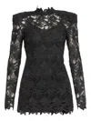 Nissa Lace Mini Dress In Black