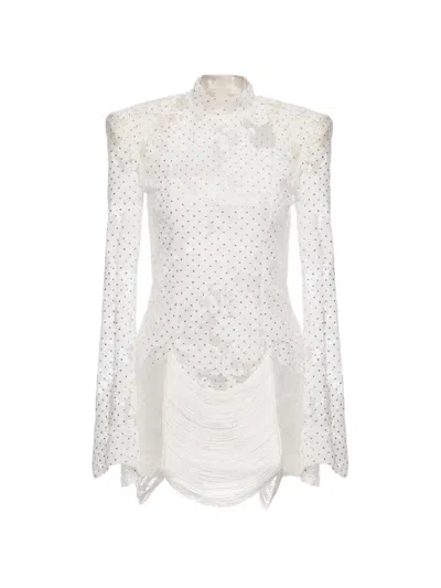 Nissa Lace Mini Dress In White