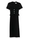 Nissa Lace-panels Maxi Dress In Black
