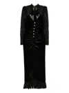 Nissa Lace-trimmed Midi Dress In Black
