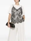 Nissa Lace-panel T-shirt In White